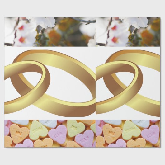 Luxe bruiloft Elegante trouwring inpakpapier (Vlak)
