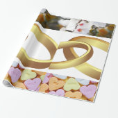 Luxe bruiloft Elegante trouwring inpakpapier (Uitgerold)