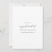 Luxe Bruiloft Feest Elegante Romantische Calligraf Kaart (Achterkant)
