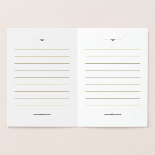 Luxe bruiloft krant geloften, zijn bruiloft geloft folie kaarten (Binnen)