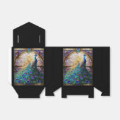 Luxe bruiloft: Peacock Glas in lood Favor Boxes Bedankdoosjes (Uitgevouwen)