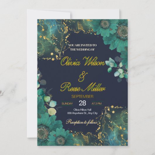 LUXE BRUILOFT UITNODIGING (Voorkant)