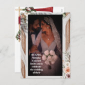 Luxe bruiloft uitnodiging Kaart – Elegante bruid & (Voorkant / Achterkant)