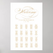 Luxe bruiloft zitgrafiek elegante kalligrafie poster (Voorkant)