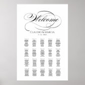 Luxe bruiloft zitgrafiek elegante kalligrafie poster (Voorkant)