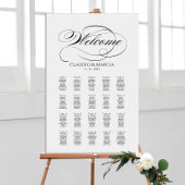 Luxe bruiloft zitgrafiek elegante kalligrafie poster