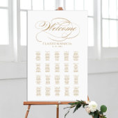 Luxe bruiloft zitgrafiek elegante kalligrafie poster