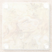 Luxe bruin-gouden Waterverf kunst Glazen Onderzetter (Achterkant)