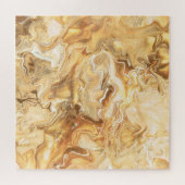 Luxe bruin-gouden Waterverf kunst Legpuzzel (Horizontaal)