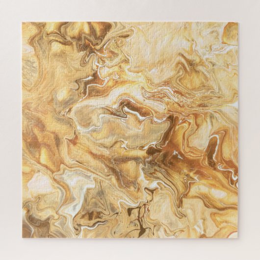Luxe bruin-gouden Waterverf kunst Legpuzzel (Verticaal)