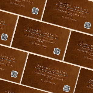 luxe bruin lederen werker zadelmaker branding magnetisch visitekaartje