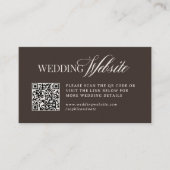 Luxe Bruin | Trouwwebsite QR-code Informatiekaartje (Voorkant)