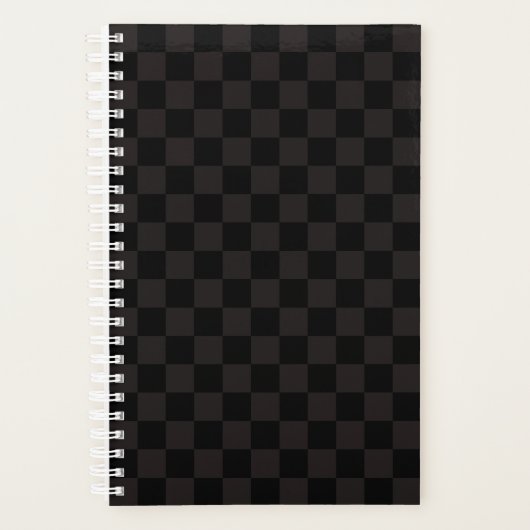 Luxe bruin/zwart gecheckt planner (Voorkant)