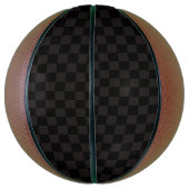 Luxe bruin/zwart geruit basketbal (Verticaal)