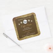 Luxe bruine goudkleurige etiketten met Logo (Envelop)