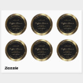 Luxe Bruine Sparkle Glitter Lijst Productlabel Ronde Sticker (Vel)