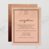 Luxe Burgundy en Blush-kaart Informatiekaartje (Voorkant / Achterkant)