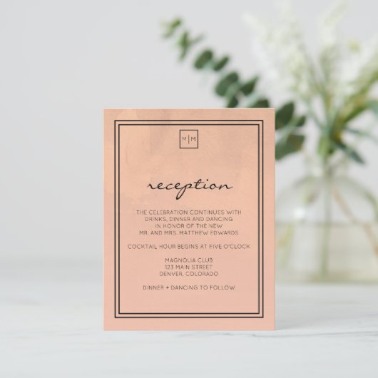 Luxe Burgundy en Blush-kaart Informatiekaartje (Staand voorkant)