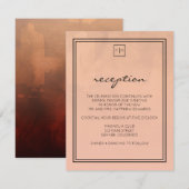 Luxe Burgundy en Blush Ontvangstkaart Informatiekaartje (Voorkant / Achterkant)