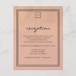 Luxe Burgundy en Blush Ontvangstkaart Informatiekaartje