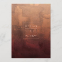 Luxe Burgundy en Blush Wedding Invitation