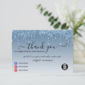 Luxe Business Blue Driving Glitter Bedankkaart (Staand voorkant)