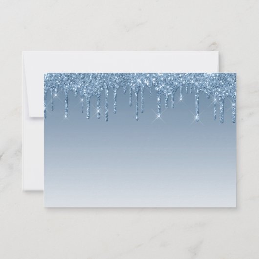 Luxe Business Blue Driving Glitter Bedankkaart (Achterkant)