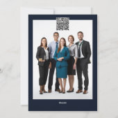 Luxe business gouden kerstboom foto logo feestdagenkaart (Achterkant)