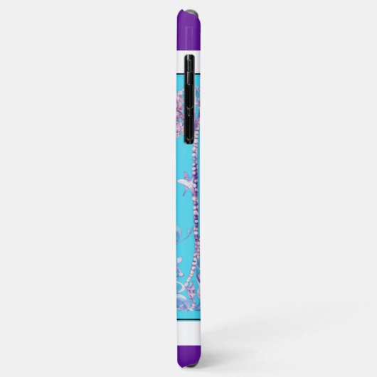 Luxe Butterfly iPhone 11 Pro Max Hoesje Paarse Blu (Achterkant/links)