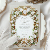 Luxe Calla Lily met Faux Gold Wedding Kaart