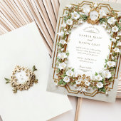 Luxe Calla Lily met Faux Gold Wedding Kaart