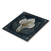 Luxe Calla Lily Pearl en Goud Tegeltje (Zijkant)