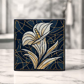 Luxe Calla Lily Pearl en Goud Tegeltje