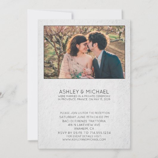 LUXE CALLIGRAFIE | Nieuwe bruiloft Mr. & Mrs. ontv Kaart (Achterkant)