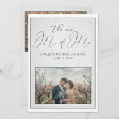 LUXE CALLIGRAFIE | Nieuwe Mr. & Mrs. Ontvangst Kaart (Voorkant / Achterkant)