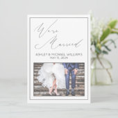 LUXE CALLIGRAFIE | Onze Huwelijksontvangst Kaart (Staand voorkant)