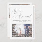 LUXE CALLIGRAFIE | Onze Huwelijksontvangst Kaart (Voorkant / Achterkant)