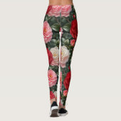 Luxe Camellia Bloesem Loof Leggings (Achterkant)