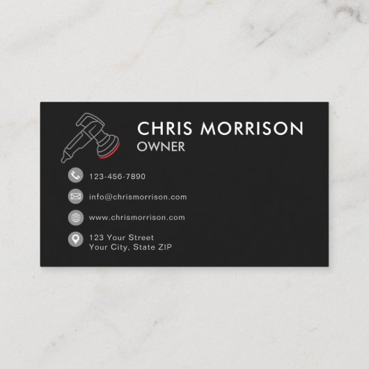 Luxe Car Wash Auto Detailing Service Visitekaartje (Achterkant)