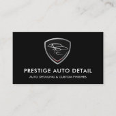 Luxe Car Wash QR Code Auto Detailing Service Visitekaartje (Voorkant)