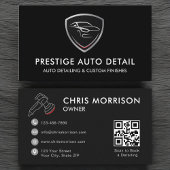 Luxe Car Wash QR Code Auto Detailing Service Visitekaartje