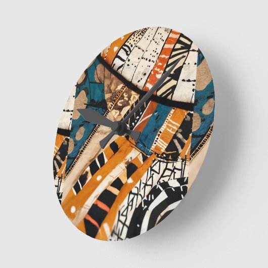 Luxe Caribisch veelkleurig ontwerp Ronde Klok (Hoek)