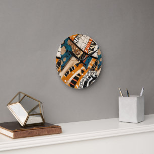 Luxe Caribisch veelkleurig ontwerp Ronde Klok