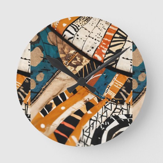 Luxe Caribisch veelkleurig ontwerp Ronde Klok (Voorkant)