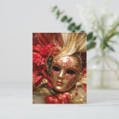 Luxe Carnavalsmasker Sierkaart Briefkaart (Staand voorkant)