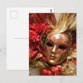 Luxe Carnavalsmasker Sierkaart Briefkaart (Voorkant / Achterkant)