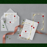 Luxe Casino Las Vegas Poker Gold Wedding Acryl Uitnodigingen<br><div class="desc">Deze Premium Acryl Uitnodigingen (Clear of Frosted) zijn perfect voor het creëren van blijvende, prachtige indrukken. Glam Casino Royale, art deco thema kaart ontwerp. Het beschikt over een art deco stijl, een Roaring 1920's oude Hollywood gebroken lijst met faux gouden folie Fleur-de-lis, rode harten, Q (van Queen) en K (van...</div>