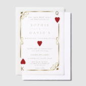 Luxe Casino Las Vegas Poker Wedding Vellum Uitnodigingen (Offset)