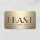Luxe Catering Chef Brown Nepgoud Visitekaartje (Voorkant)