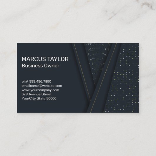 Luxe catering service | Abstract paneel | QR-code Visitekaartje (Achterkant)